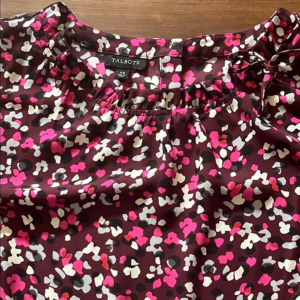 Talbots Pink/Black/White Patterned Sleeveless Top… - image 6